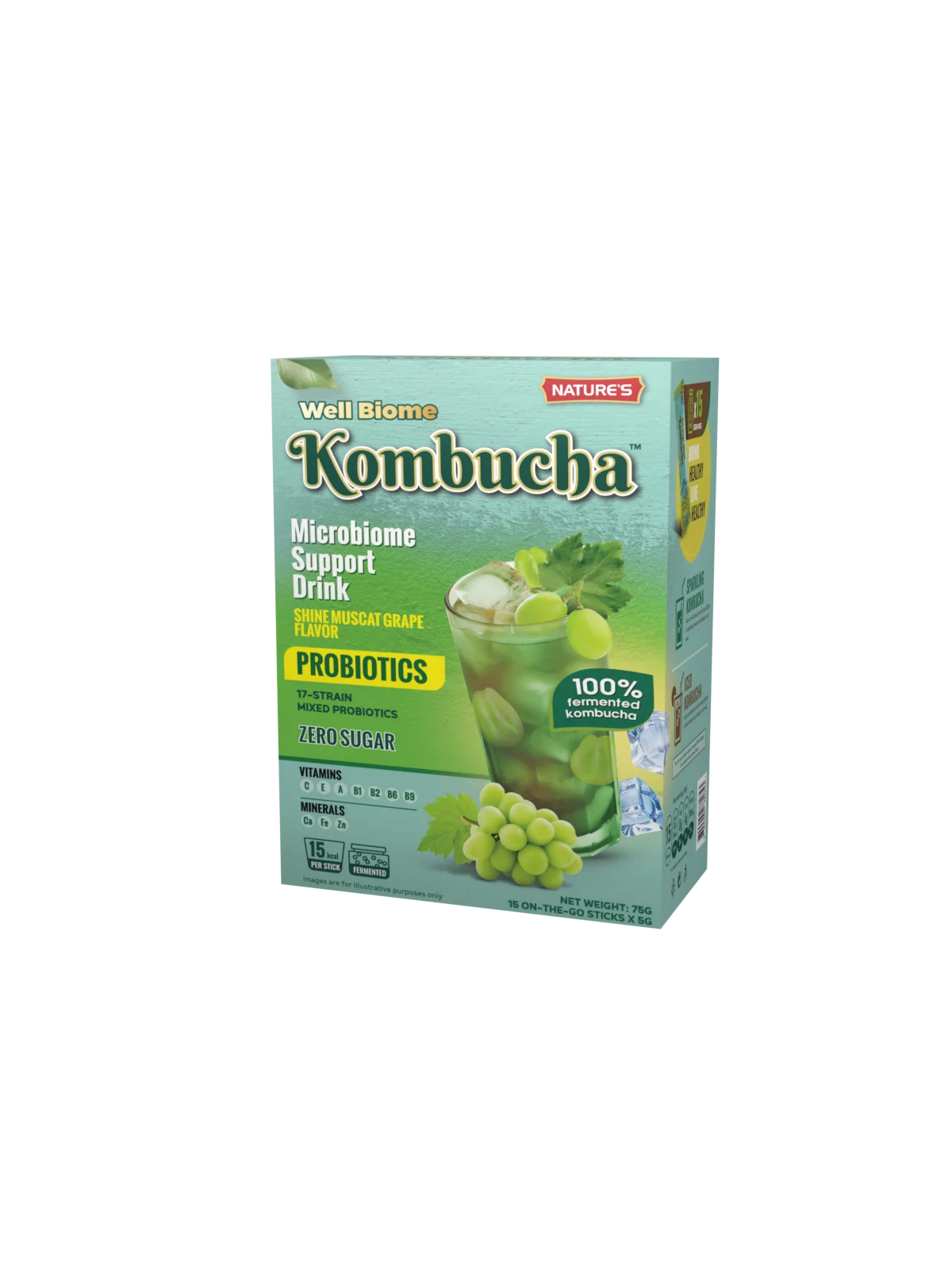 Kutija Well Biome Kombucha — Grožđe