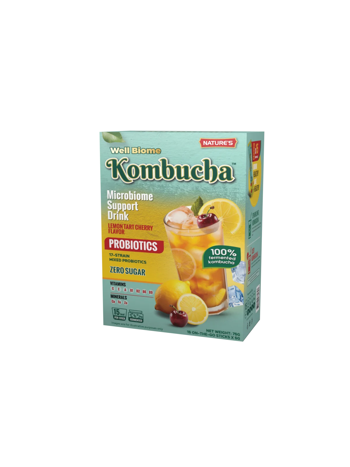 Kutija Well Biome Kombucha — Limun i višnja